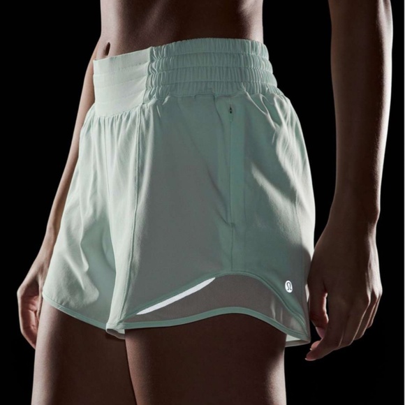 Lululemon | Hotty Hot High-Rise Lined Short 4" | Mint Breeze | Size 12 - Picture 6 of 10